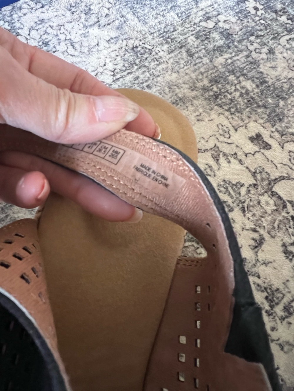 Rockport Black Briah Perforated Slingback Cork Wedge Sandal - Picture 4 of 16